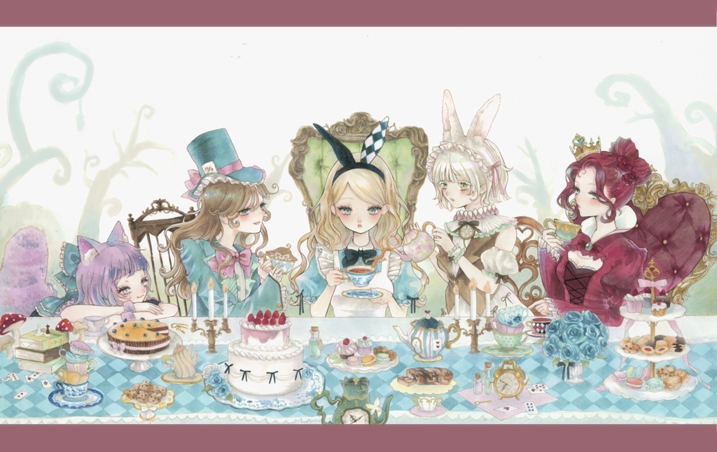 ポストカード 『Alice's tea time』