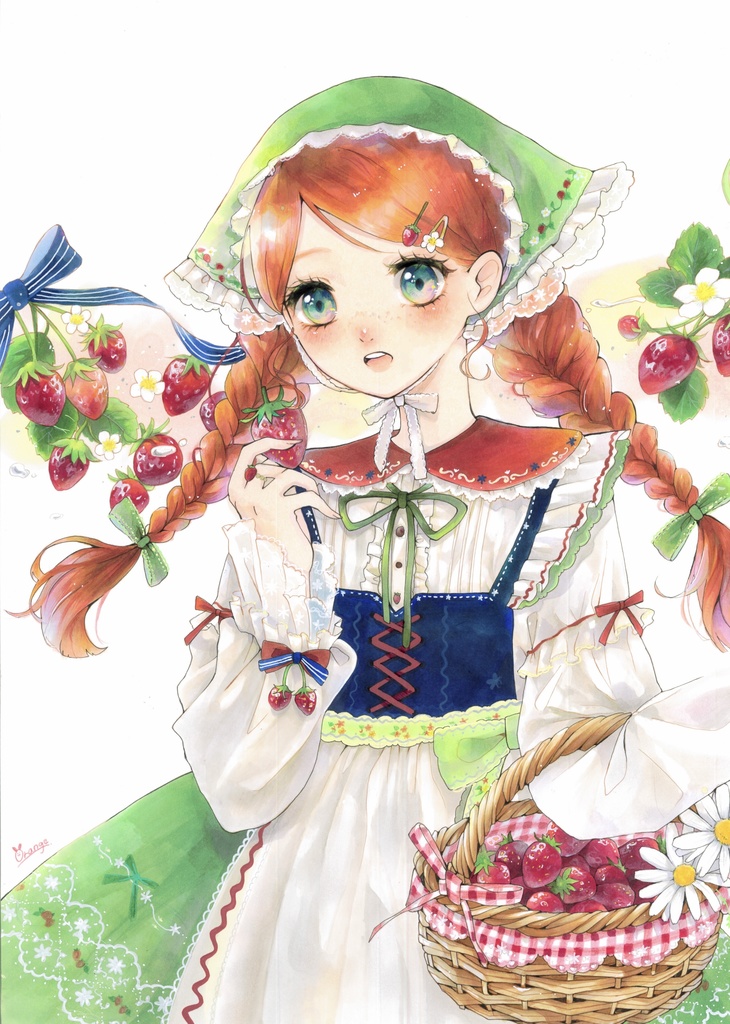 ポストカード 『strawberry farm』