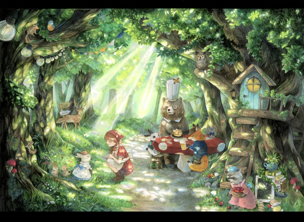 ポストカード『ちいさなお客さん』