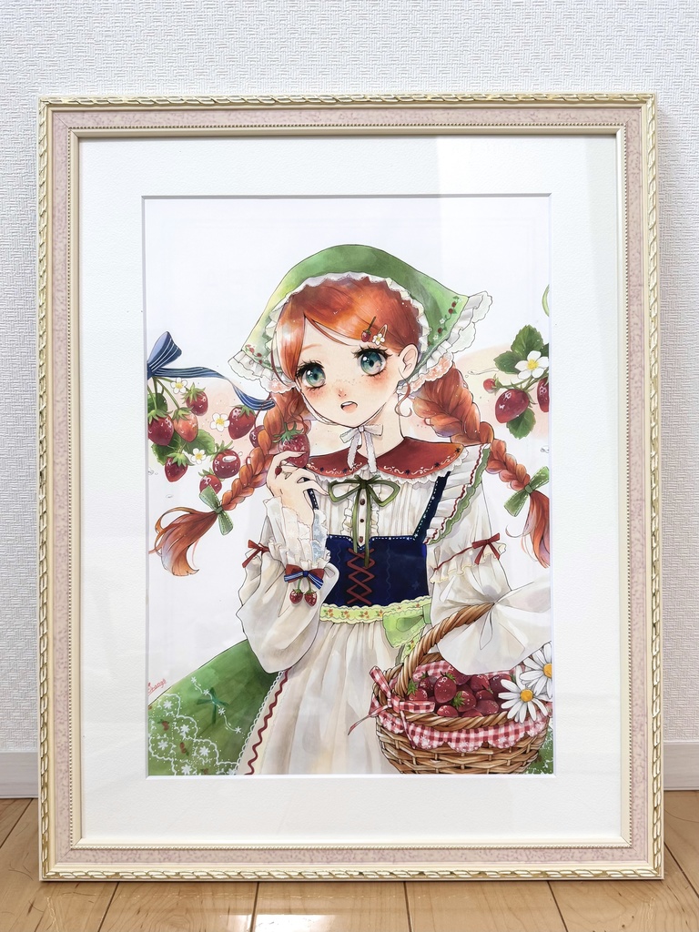 額装原画【strawberry farm】