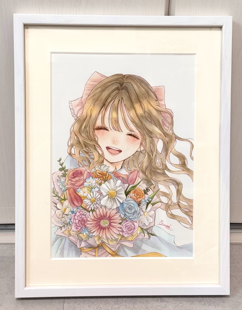 額装原画【君に贈る】