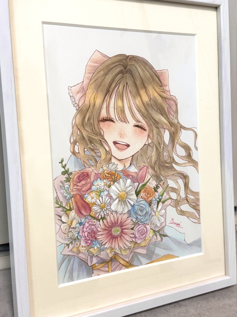 額装原画【君に贈る】