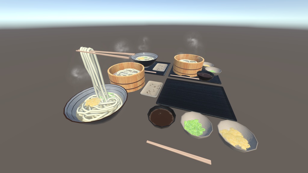 【3Dモデル】うどん