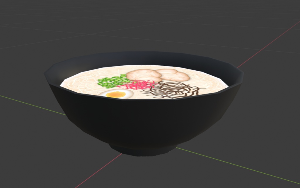 【3Dモデル】とんこつラーメン