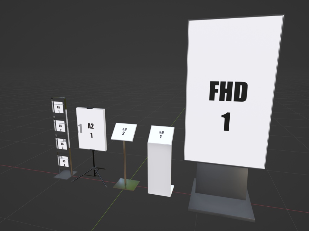 【3Dモデル】展示用アイテム