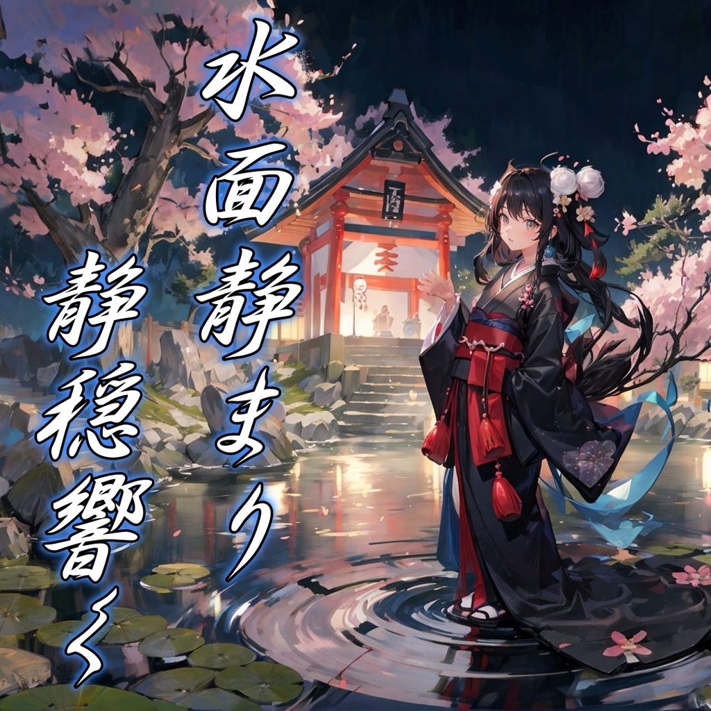 水面静まり静穏響く