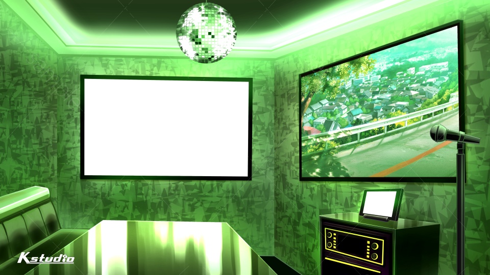 【動く背景】光って動くカラオケルーム【Vtuber向け】