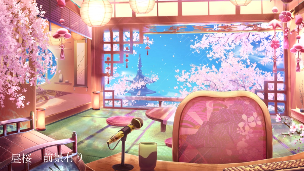 【動く背景】桜の和室【Live2D】