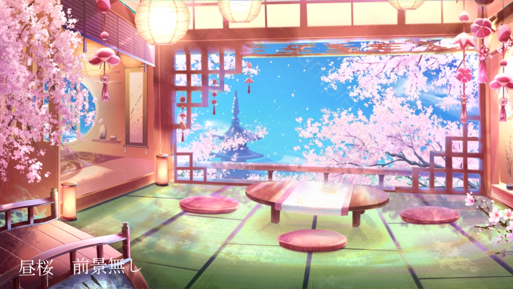 【動く背景】桜の和室【Live2D】