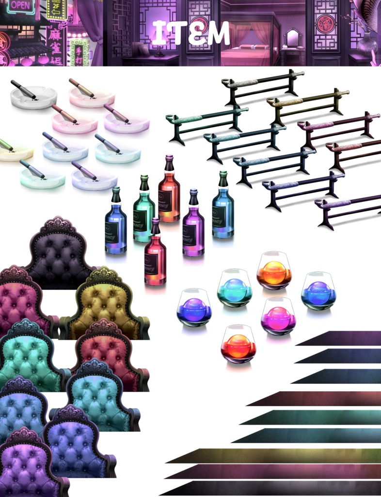 【動く背景】中華マフィアの邸宅【Vtuber素材】