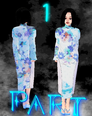 Vroid 着物紫三明 3パターンセット