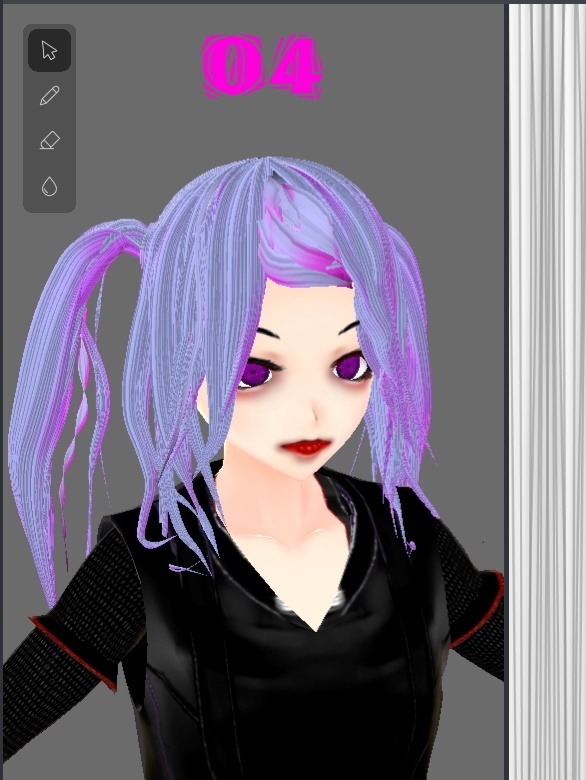 【無料】 髪の毛テクスチャ 4種類