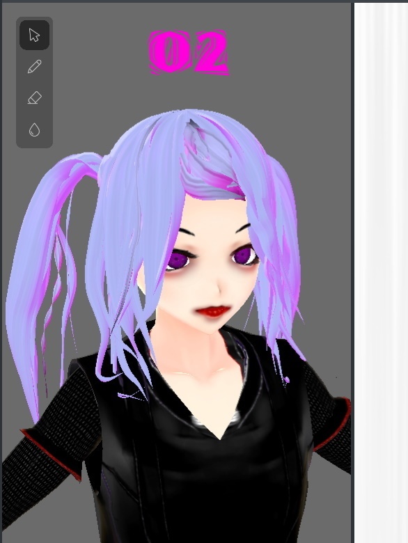 【無料】 髪の毛テクスチャ 4種類