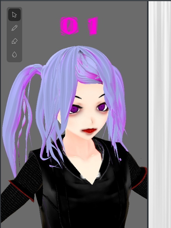 【無料】 髪の毛テクスチャ 4種類