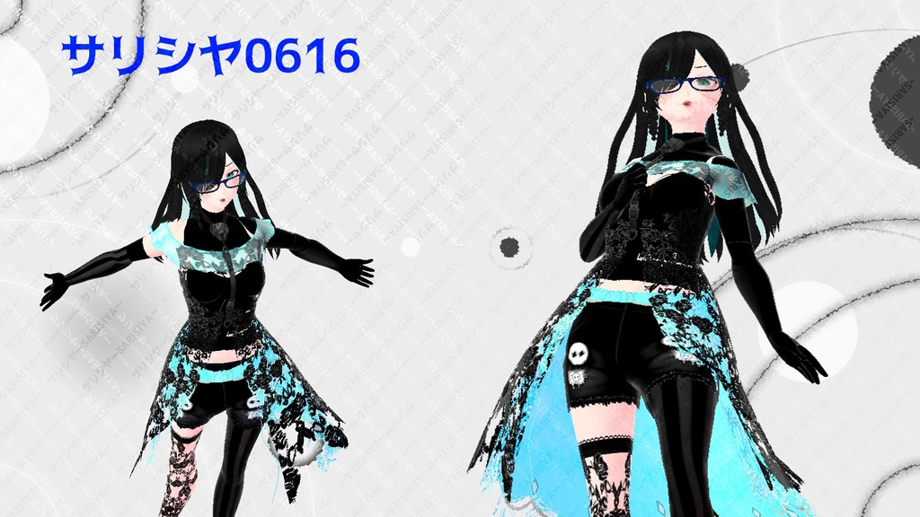 セクシーな下着セット・着せ替えテクスチャのみ・改変OKモデル