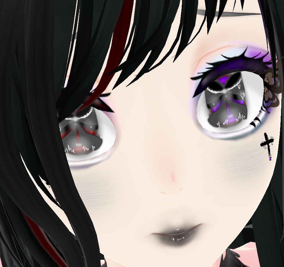 Gothic系のメイクテクスチャーだよ( ᐢ˙꒳˙ᐢ ) 💟瞳・ハイライト・口紅・アイライン・アイシャドウ・チーク💟