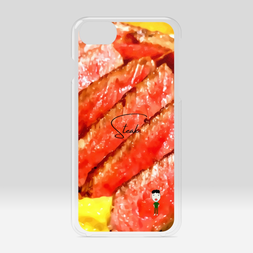 肉を食べたい人の末路。スマホケース。