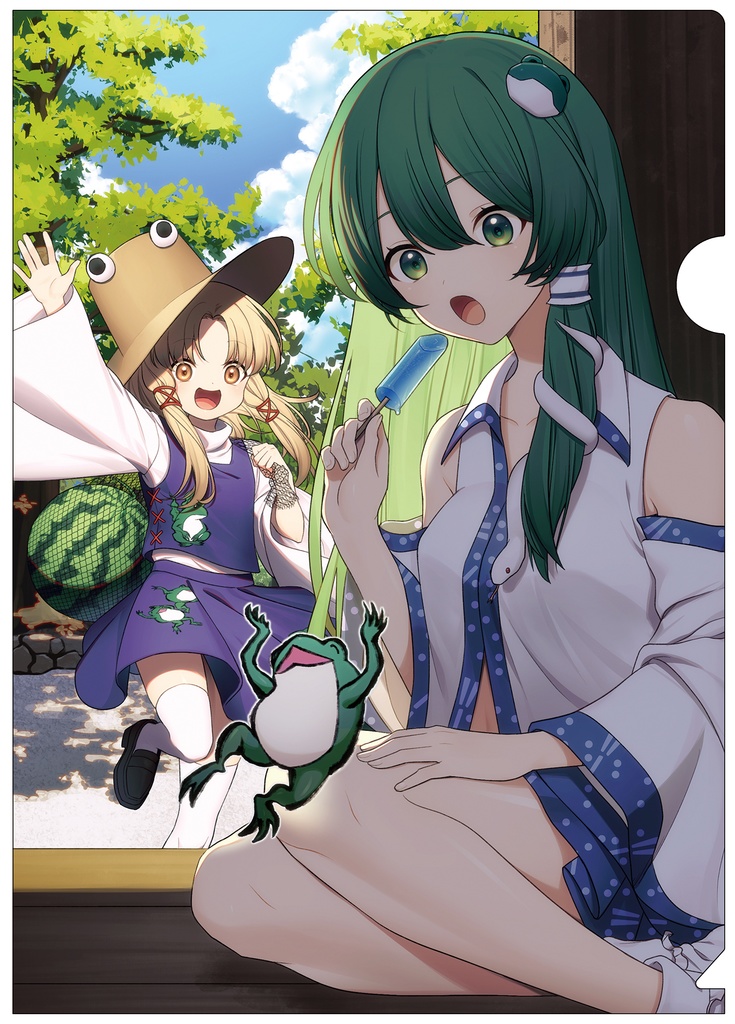 【同人グッズ】諏訪子&早苗(1) クリアファイル