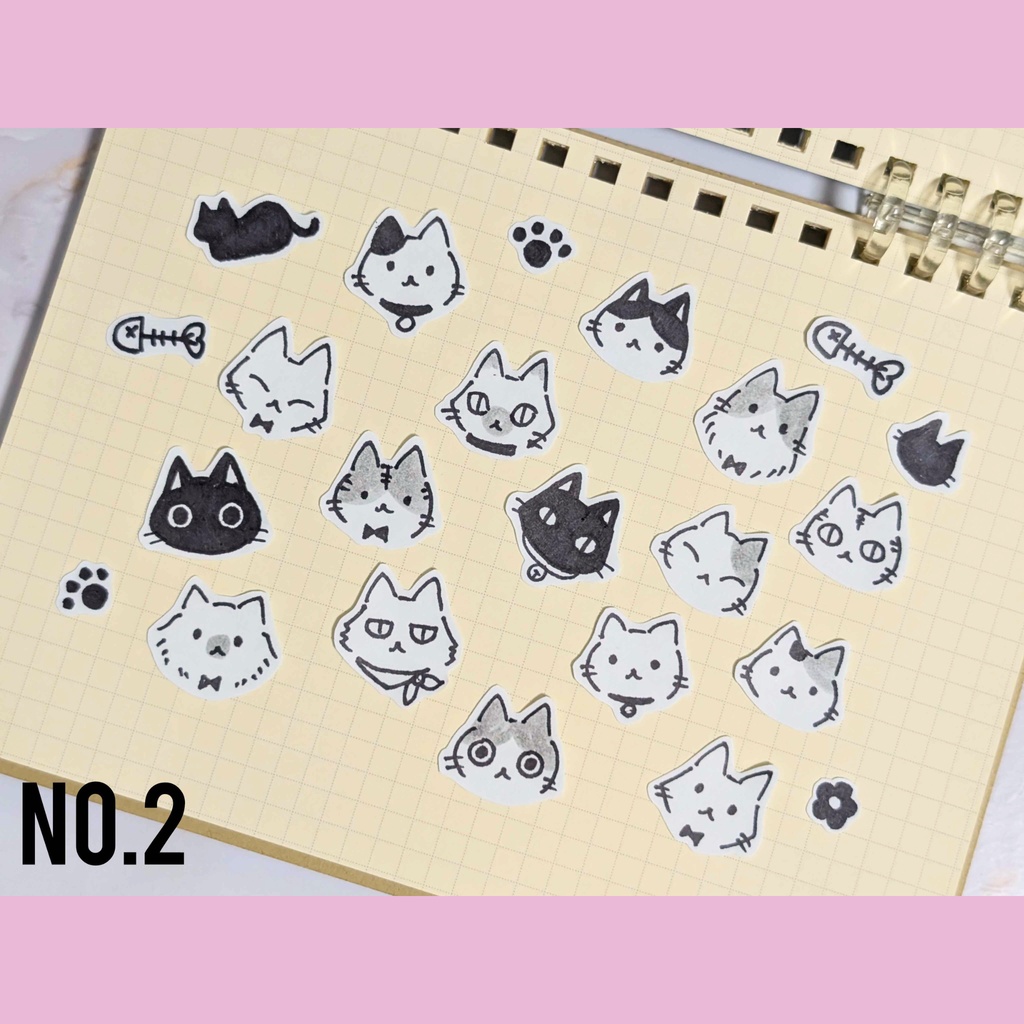 原画シール・ねこ【No.1~No.5】