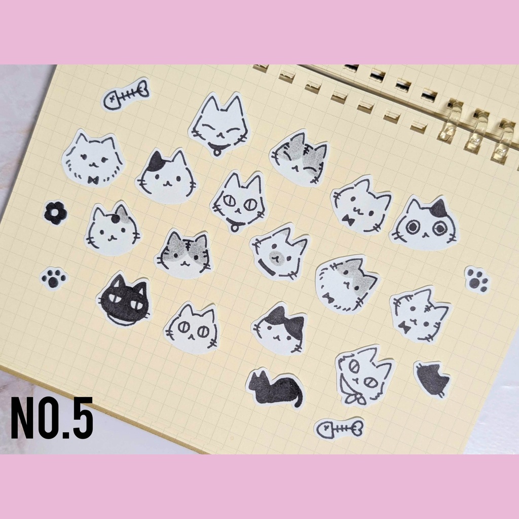 原画シール・ねこ【No.1~No.5】