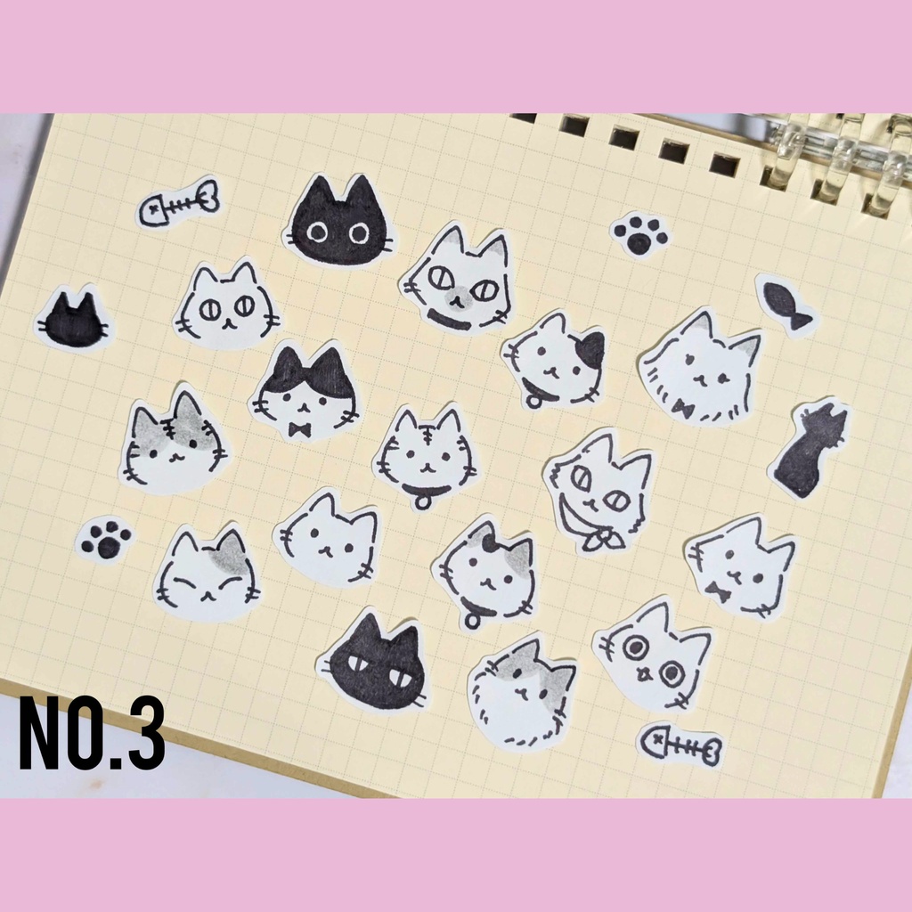 原画シール・ねこ【No.1~No.5】