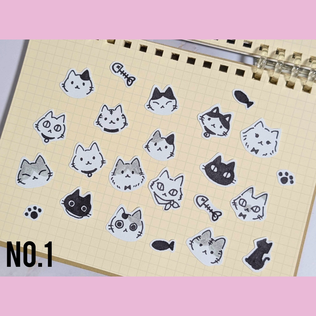 原画シール・ねこ【No.1~No.5】