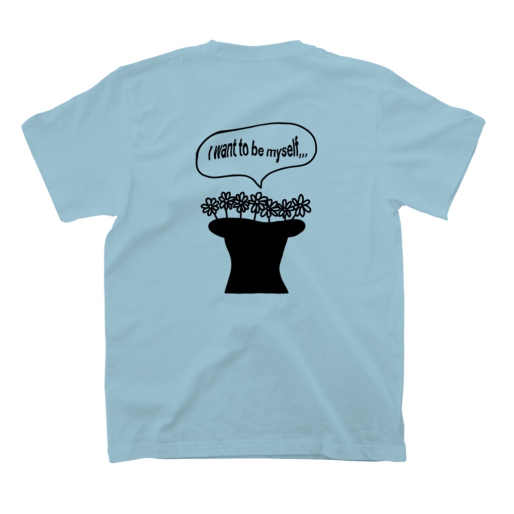 #ずっと自分らしくいたいね Tシャツ ブルー