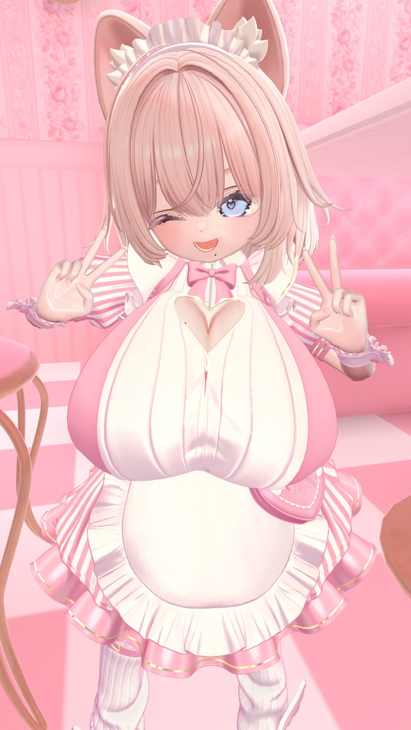 ちび巨乳イチゴPrefab+表情14個 【トランジスタグラマー】