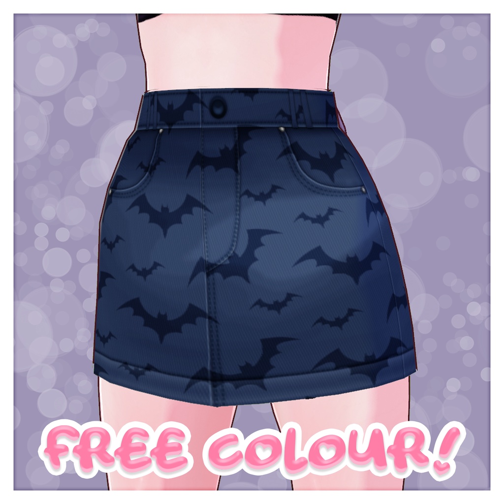 【VRoid】Cute denim mini skirt