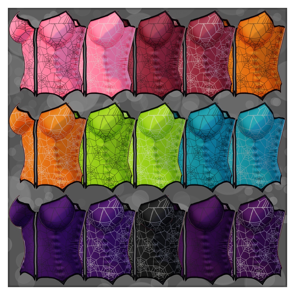 【VRoid】Spiderweb corsets