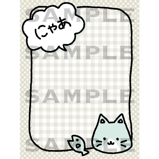 【ねこ】どうぶつフレーム素材