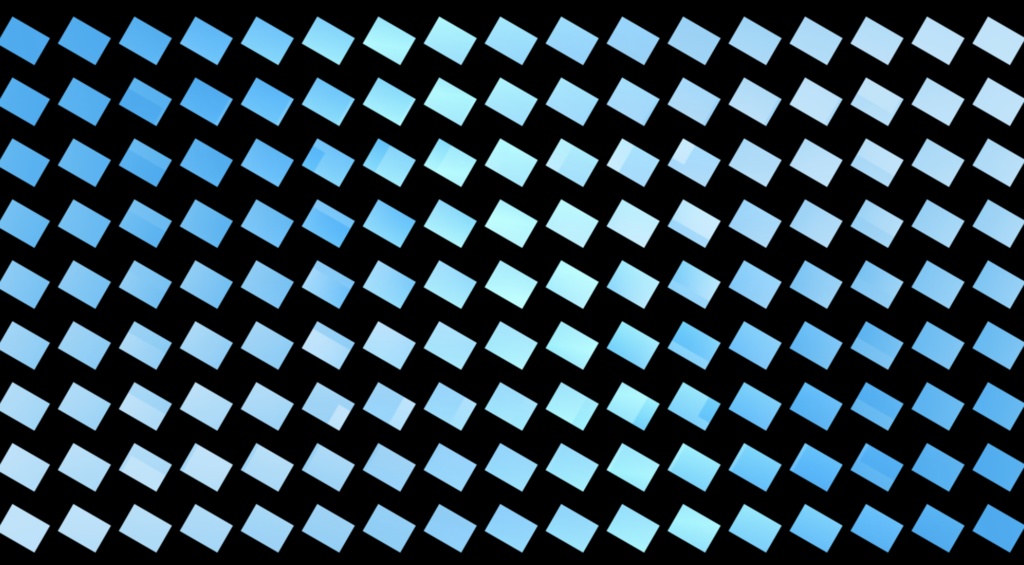 四角形の幾何学模様が動くおしゃれな背景動画ブルー