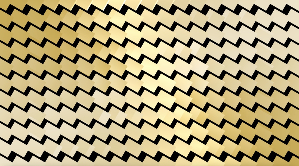 四角形の幾何学模様が動くgriddlerのおしゃれな背景動画ゴールド