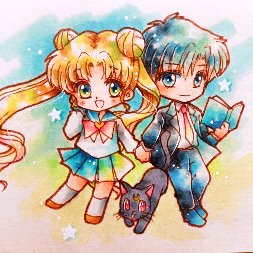 手描きイラスト　原画　セーラームーン
