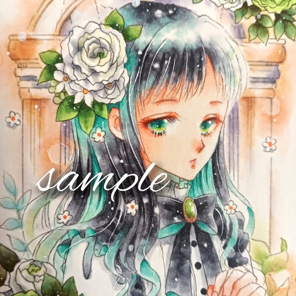 手描きイラスト　オリジナル　女の子　原画