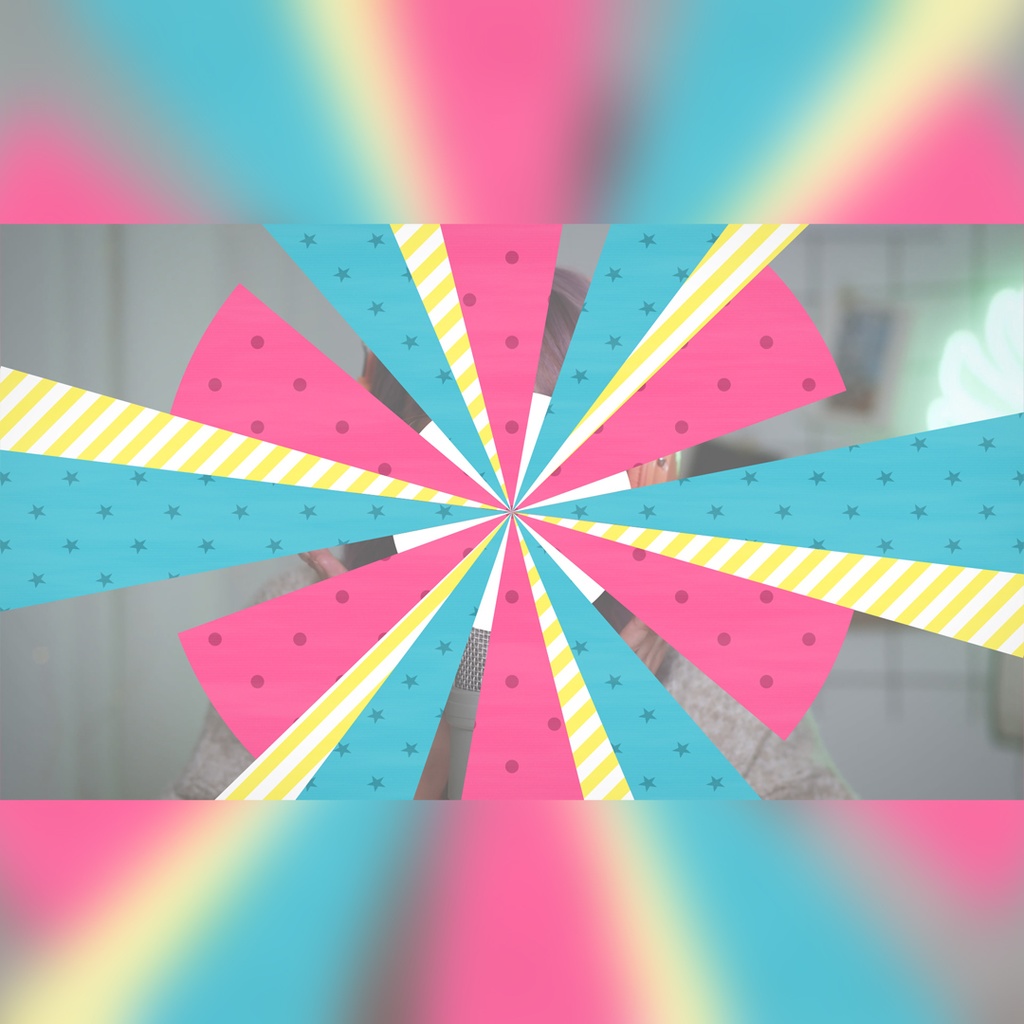 広がる放射状ストライプのトランジション