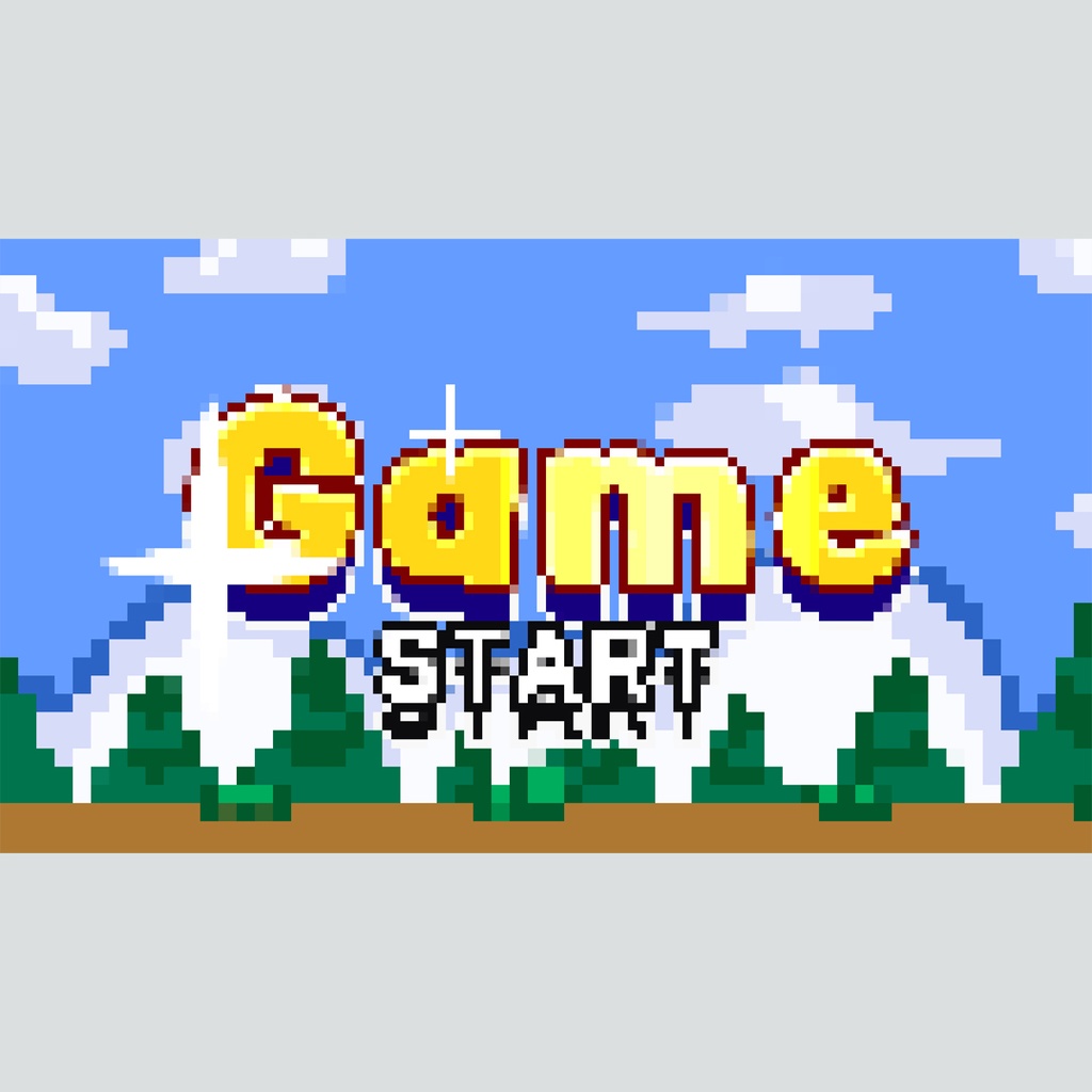 ドット絵のゲーム風タイトル