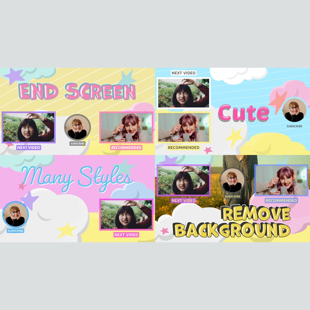 アニメ風の可愛い終了画面