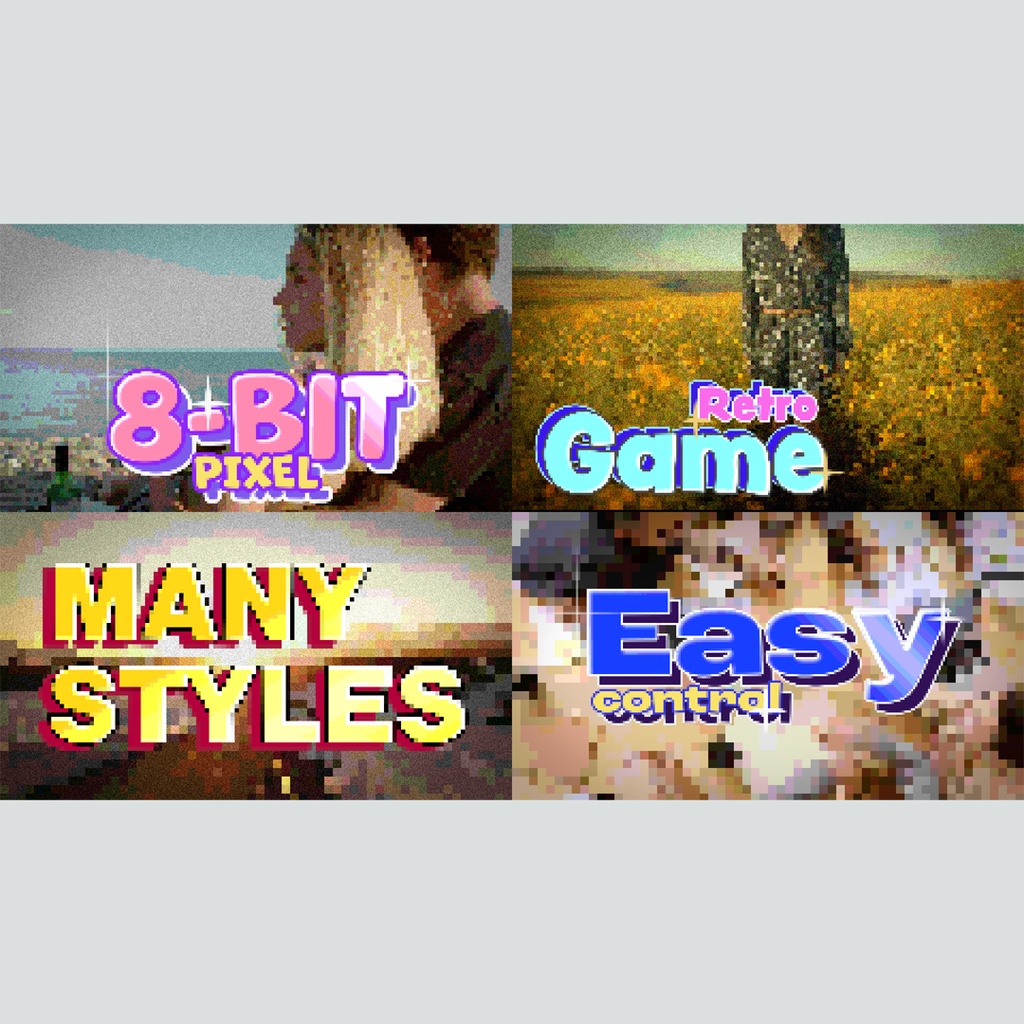 ドット絵風加工タイトル