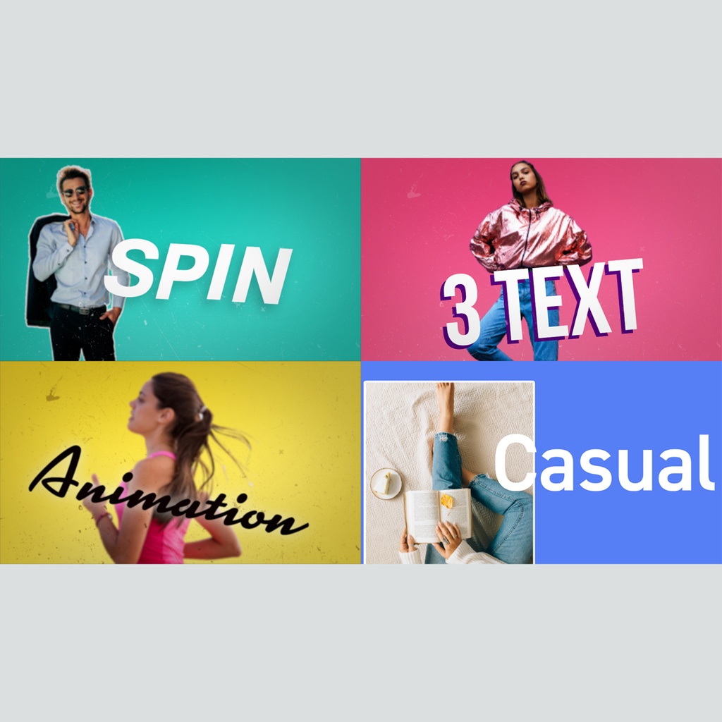 ズームするレトロなタイトル