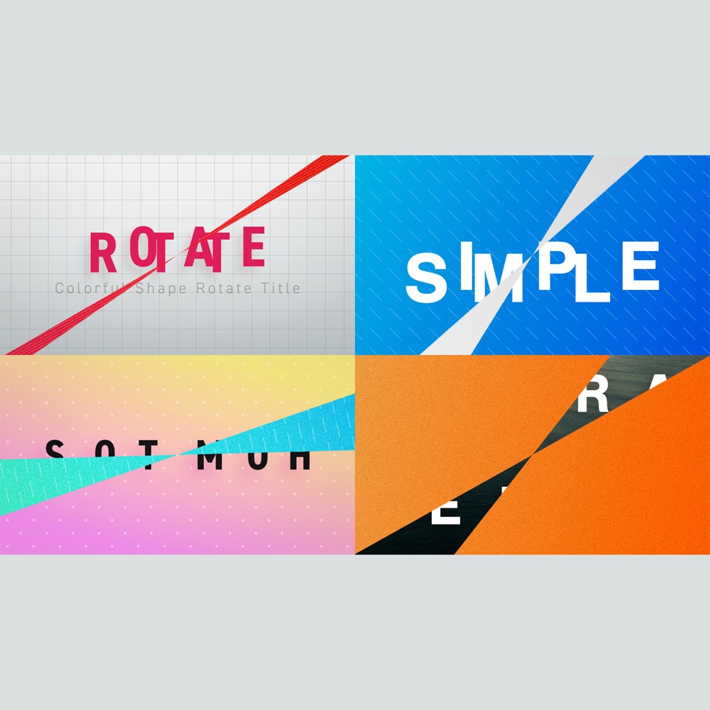 回転するカラフルなタイトル