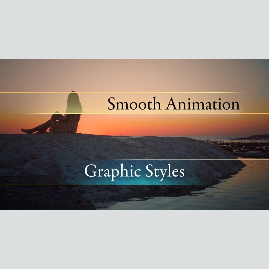 豪華なガラス風のテロップ