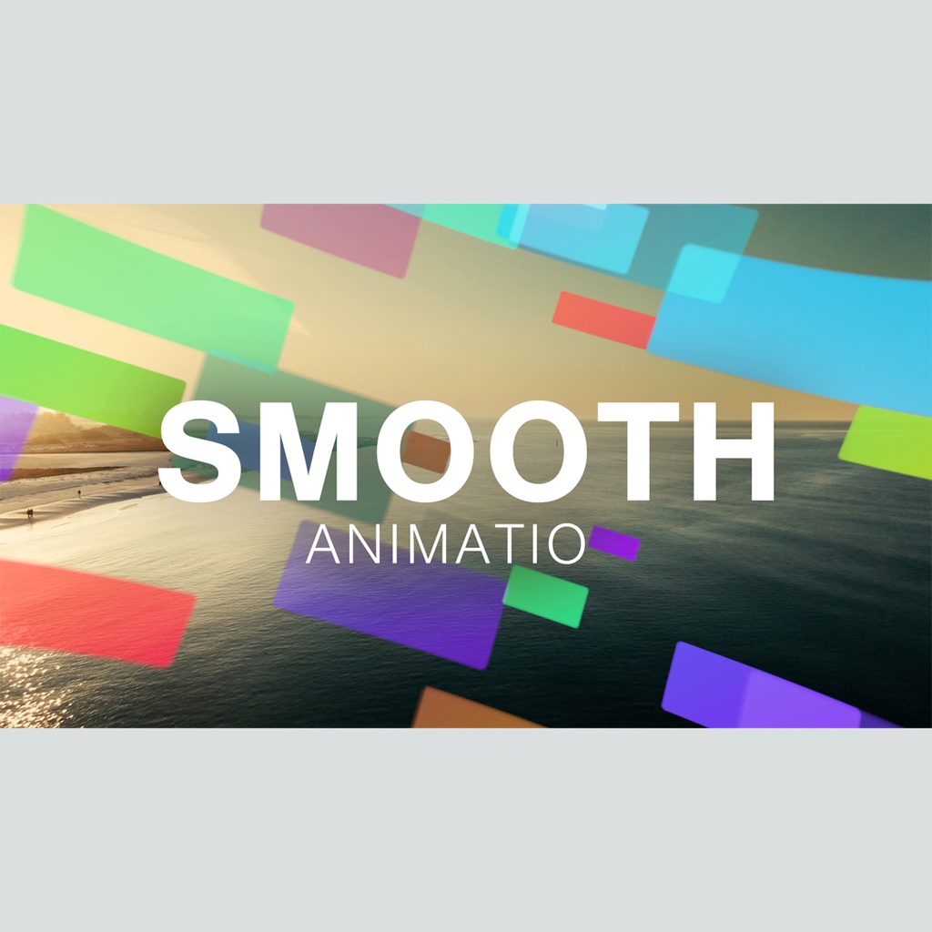 カラフルなマルチシェイプのタイトル