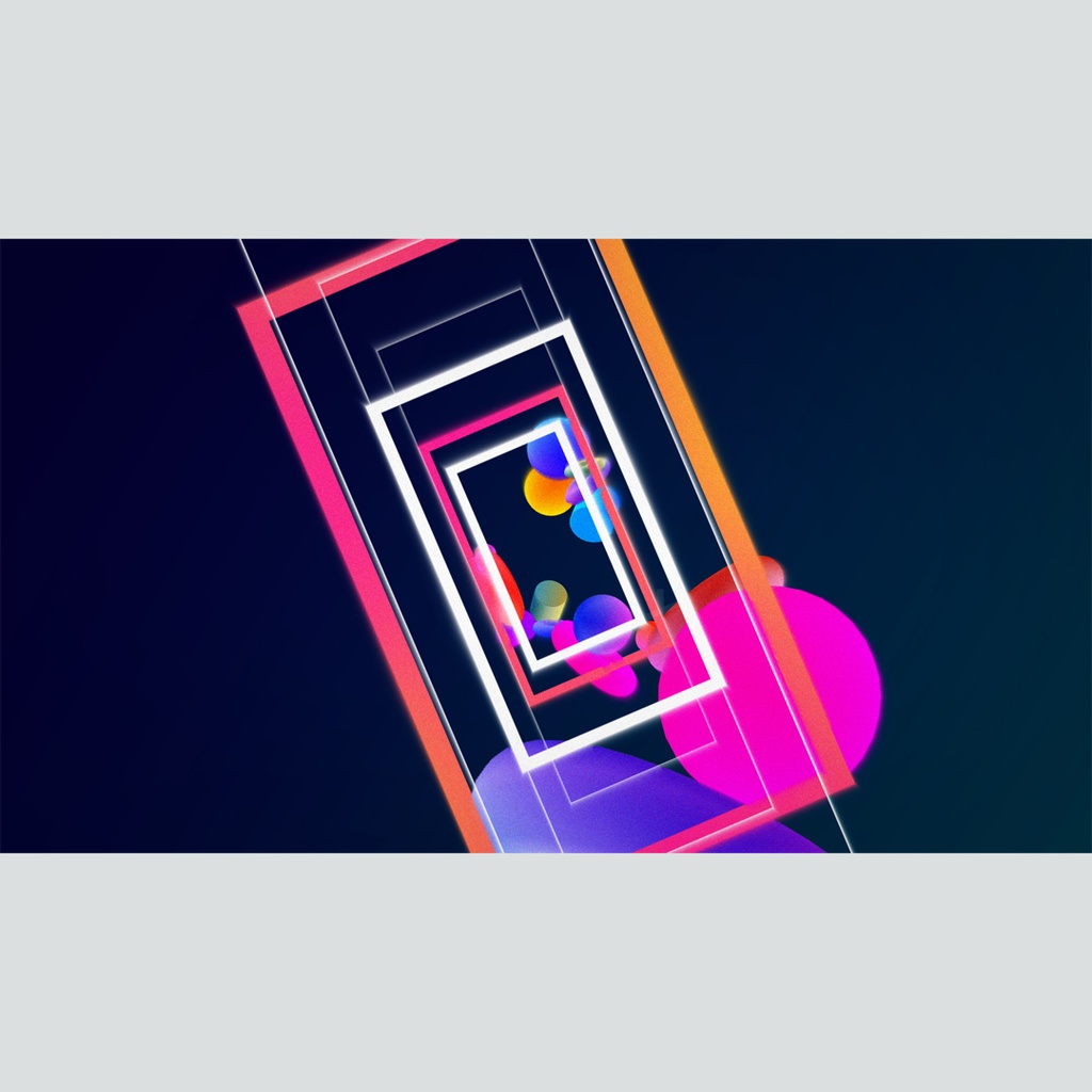 トンネルを進む3Dタイトル