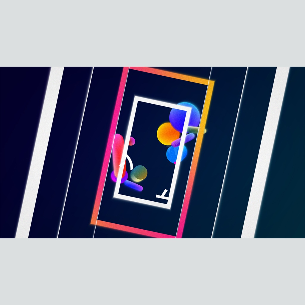 トンネルを進む3Dタイトル