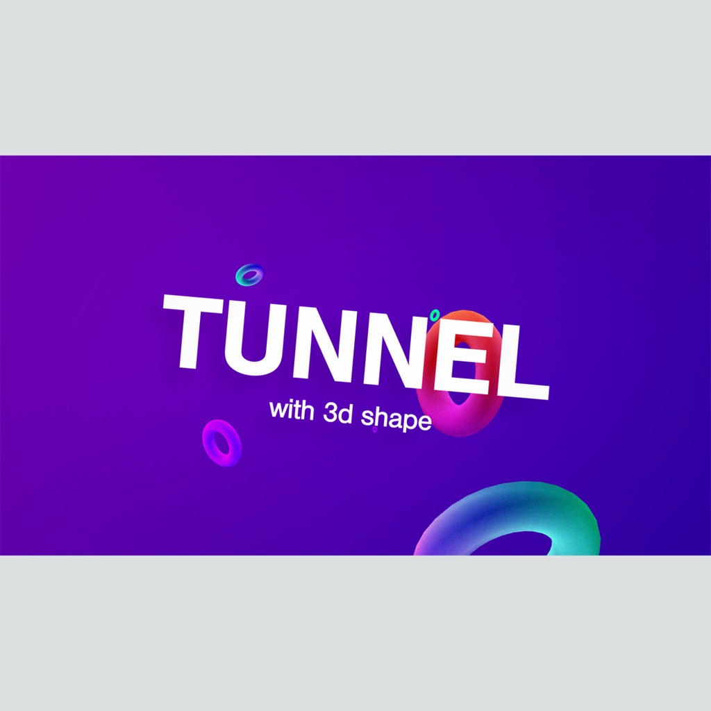 トンネルを進む3Dタイトル