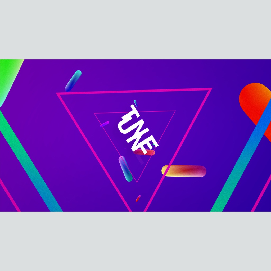 トンネルを進む3Dタイトル