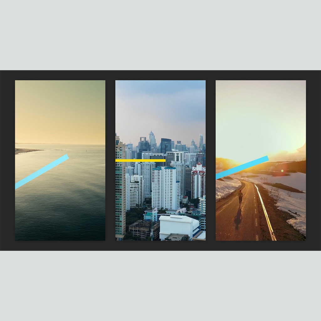 【縦】線がワイプするタイトル