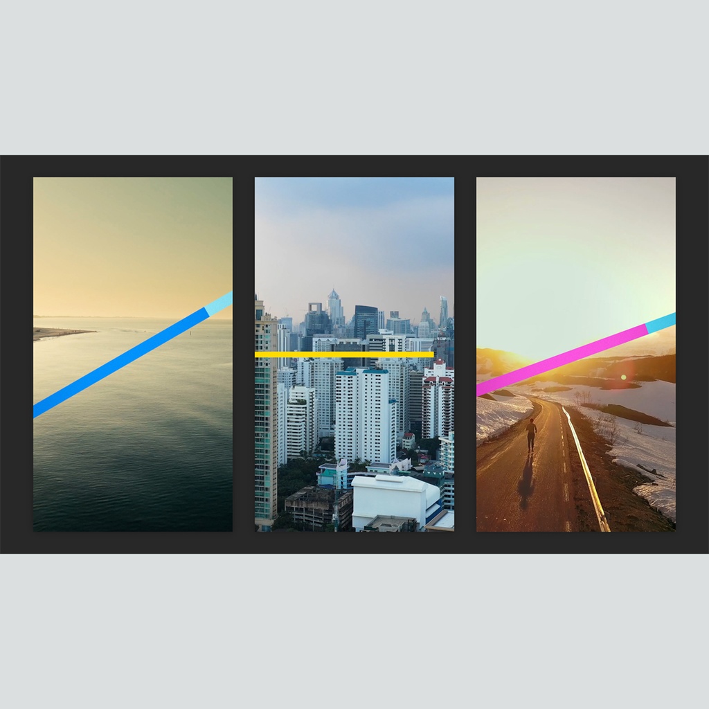 【縦】線がワイプするタイトル