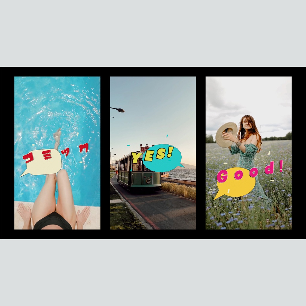 【縦】コミック吹き出しテロップ